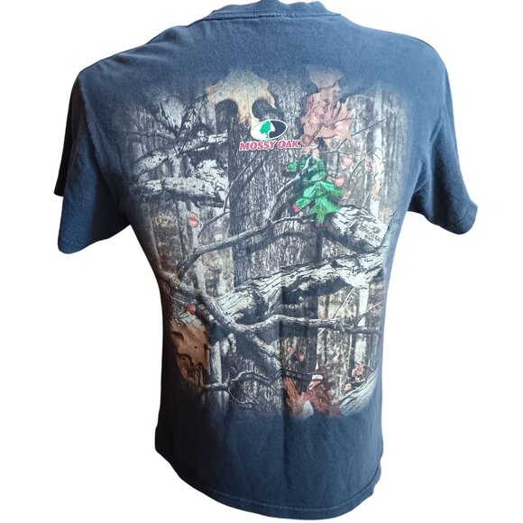 Vintage T-Shirt Medium Mossy Oak Turkey Thugs Graphic Delta Pro Weight 2 Sided - Picture 5 of 6